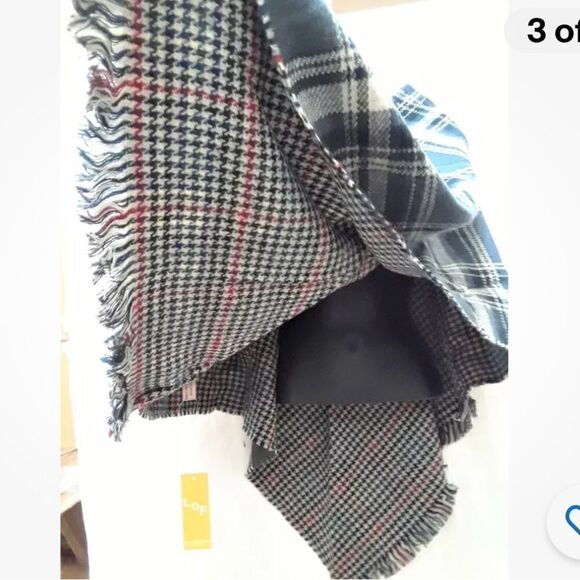 NWT LOF Love of Fashion Pullover Poncho Cape Tartan plaid. ralphlaurenchristmas - Picture 12 of 12